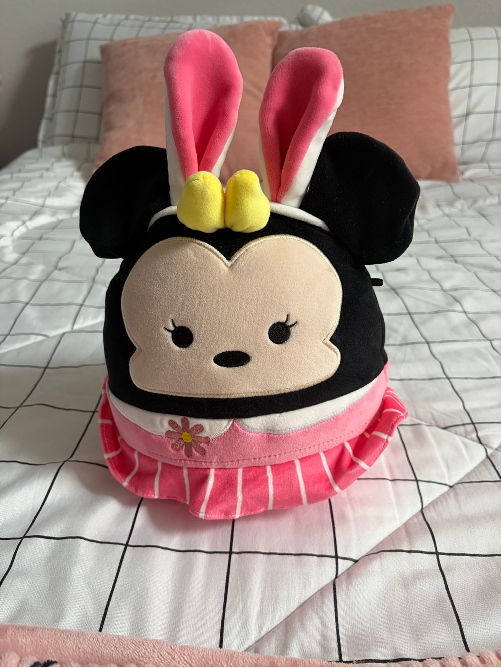 Minnie Mouse Bunny Ears Squishmallow - Pink & Black